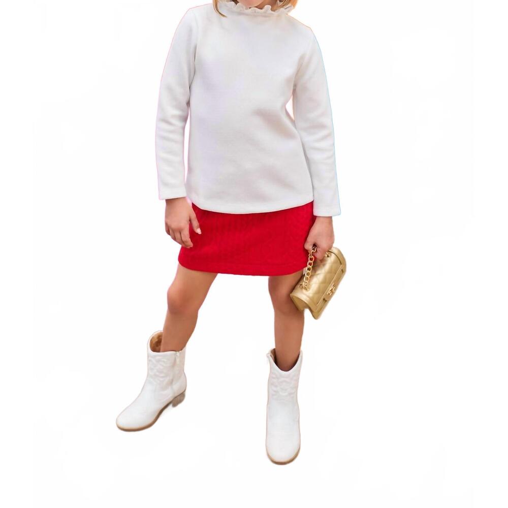 NEW BISBY quilted mini skirt in cherry